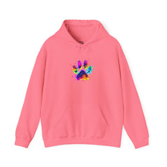 Colourful Paw Print Hoodie for Animal Lovers