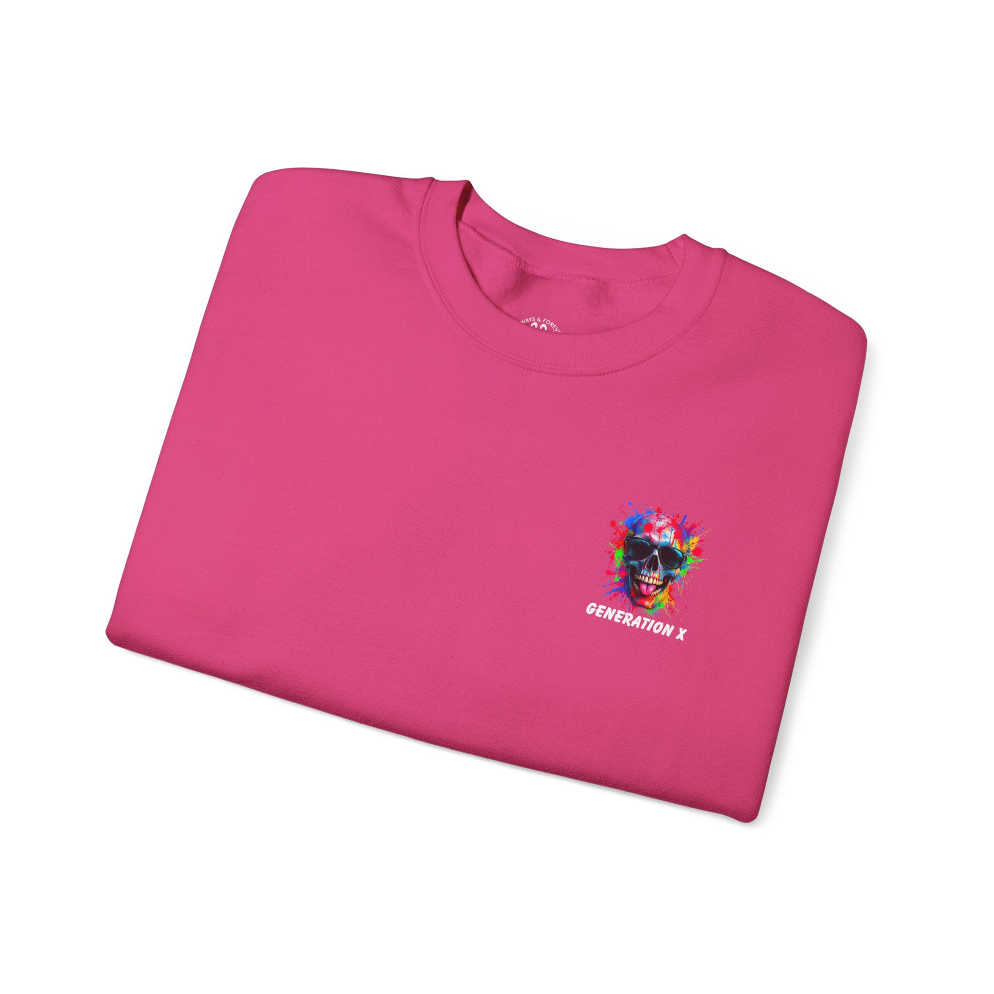 Vibrant Skull Sweatshirt - Unisex Crewneck, Colorful Graphic, Perfect for Casual Wear, Gifts for Friends, Halloween & Parties