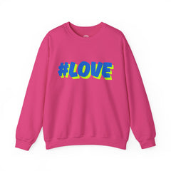 #Love Unisex Heavy Blend™ Crewneck Sweatshirt - Cozy Gift for Friends, Valentine's Day, Casual Wear, Gift for Her, Everyday Comfort