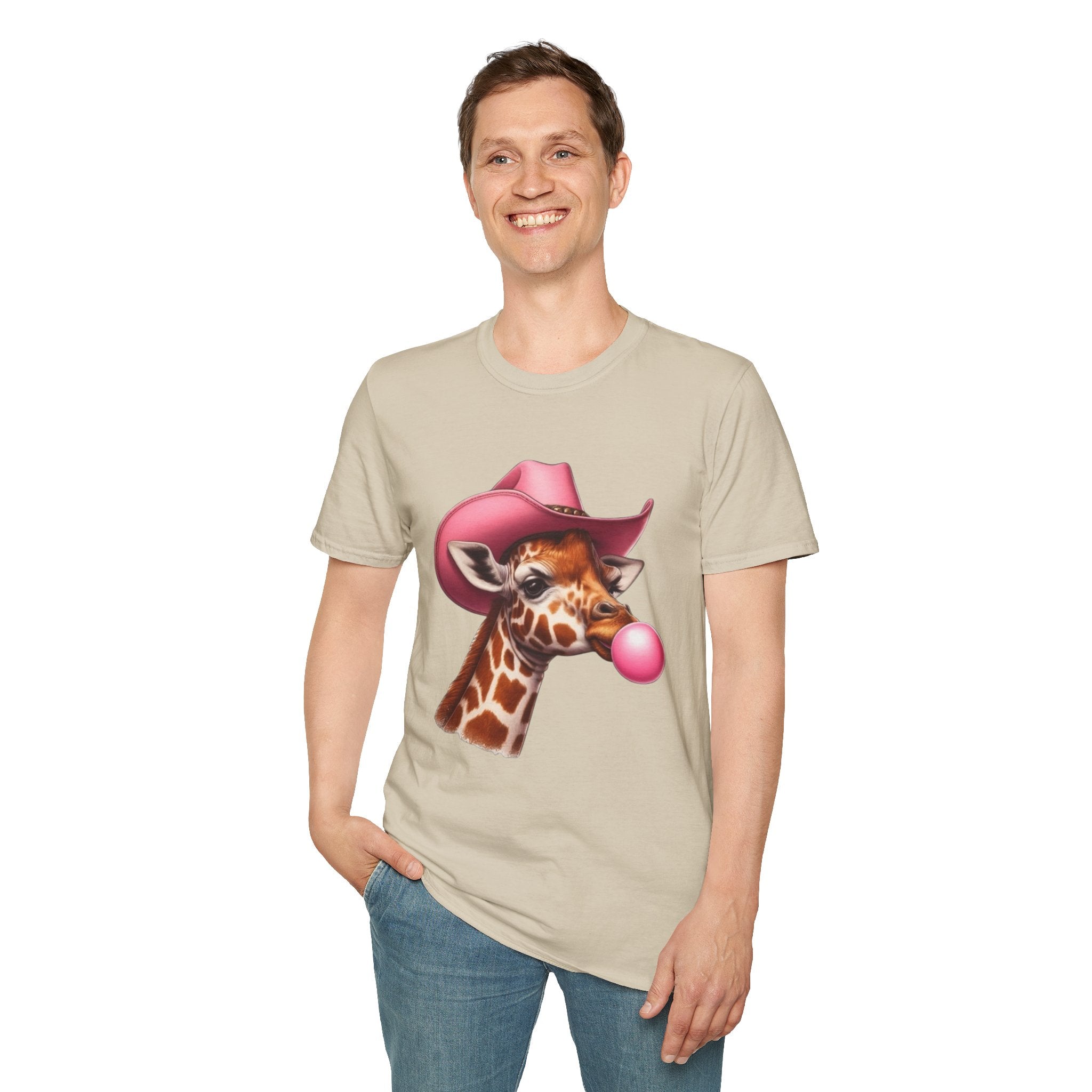 Whimsical Giraffe T-Shirt, Fun Casual Tee, Gifts for Animal Lovers, Birthday Apparel, Cute Graphic Shirt