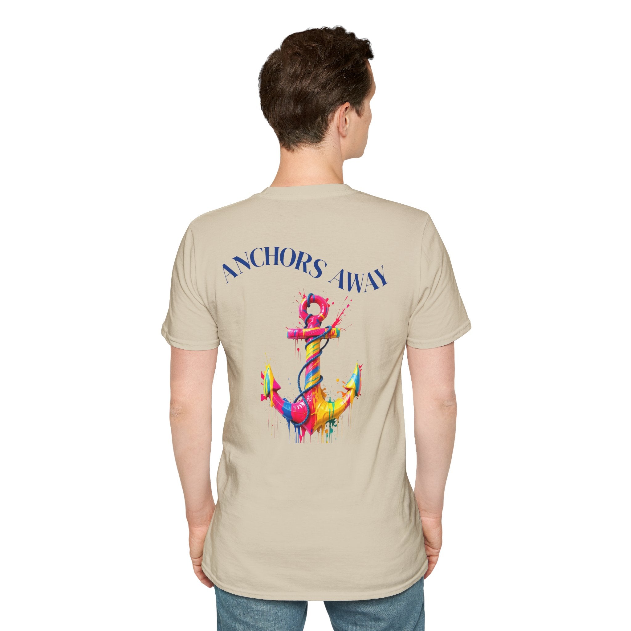 Colorful Anchor Design Unisex T-Shirt, Casual Tee, Nautical Gift, Beachwear, Summer Fashion, Gift for Sailors