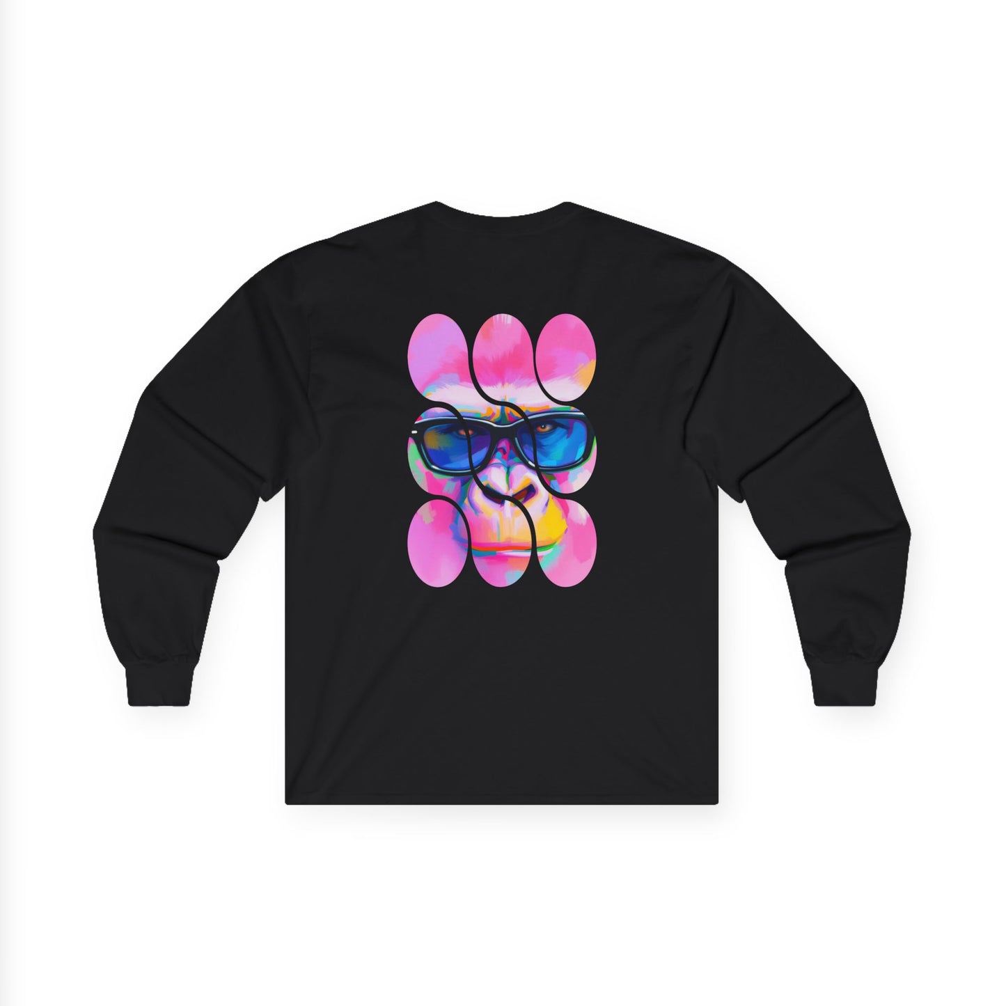 Vibrant Art-Inspired Long Sleeve Tee, Colorful T-Shirt for Artists, Gift for Birthdays, Casual Wear, Festival Outfit, Unique Graphic Tee