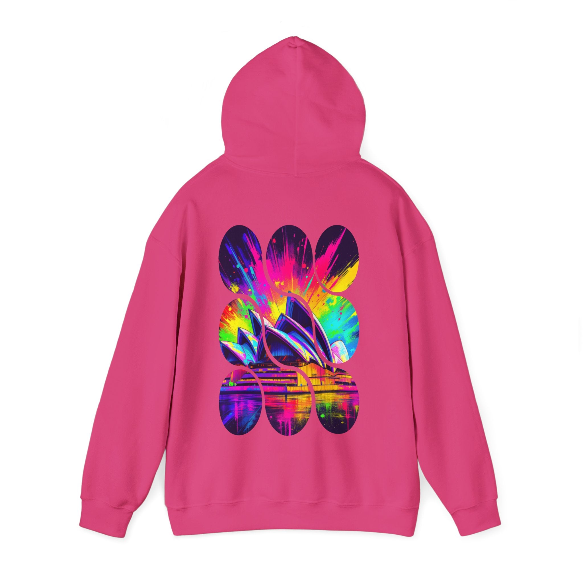 Colorful City View Abstract Hoodie with Eye-Catching Design, Perfect for Casual Wear, Art Lovers, Gift for Friends, Cozy Layering