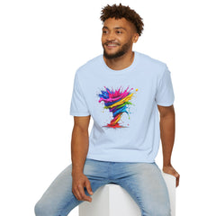 Vibrant Splash Art Tee, Colorful Unisex T-Shirt, Fun Graphic Tee, Summer Festival Top, Gift for Art Lovers, Casual Everyday Wear