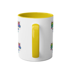Colorful Graffiti Coffee Mug - 11oz Two-Tone "DEAL Canterbury"