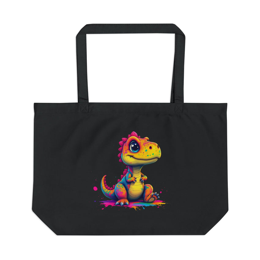 Playful Dinosaur Eco Tote Bag - Reusable Large Shopping Tote for Kids and Adults