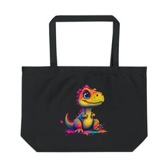 Playful Dinosaur Eco Tote Bag - Reusable Large Shopping Tote for Kids and Adults