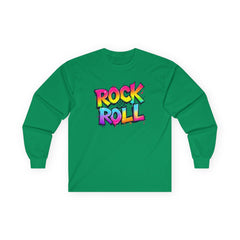 Rock & Roll Unisex Long Sleeve Tee - Vibrant Graffiti Design for Music Lovers