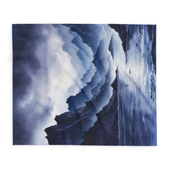 Serene Arctic Fleece Blanket, Cozy Throw, Mountainscape Decor, Hiking Gift, Winter Home Accent, Adventure Blanket, Gift for Outdoorsy