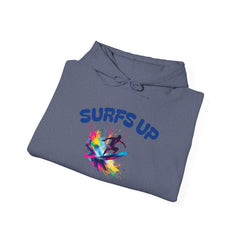 Surf's Up Unisex Heavy Blend Hooded Sweatshirt - Vibrant Beachwear for Surfers
