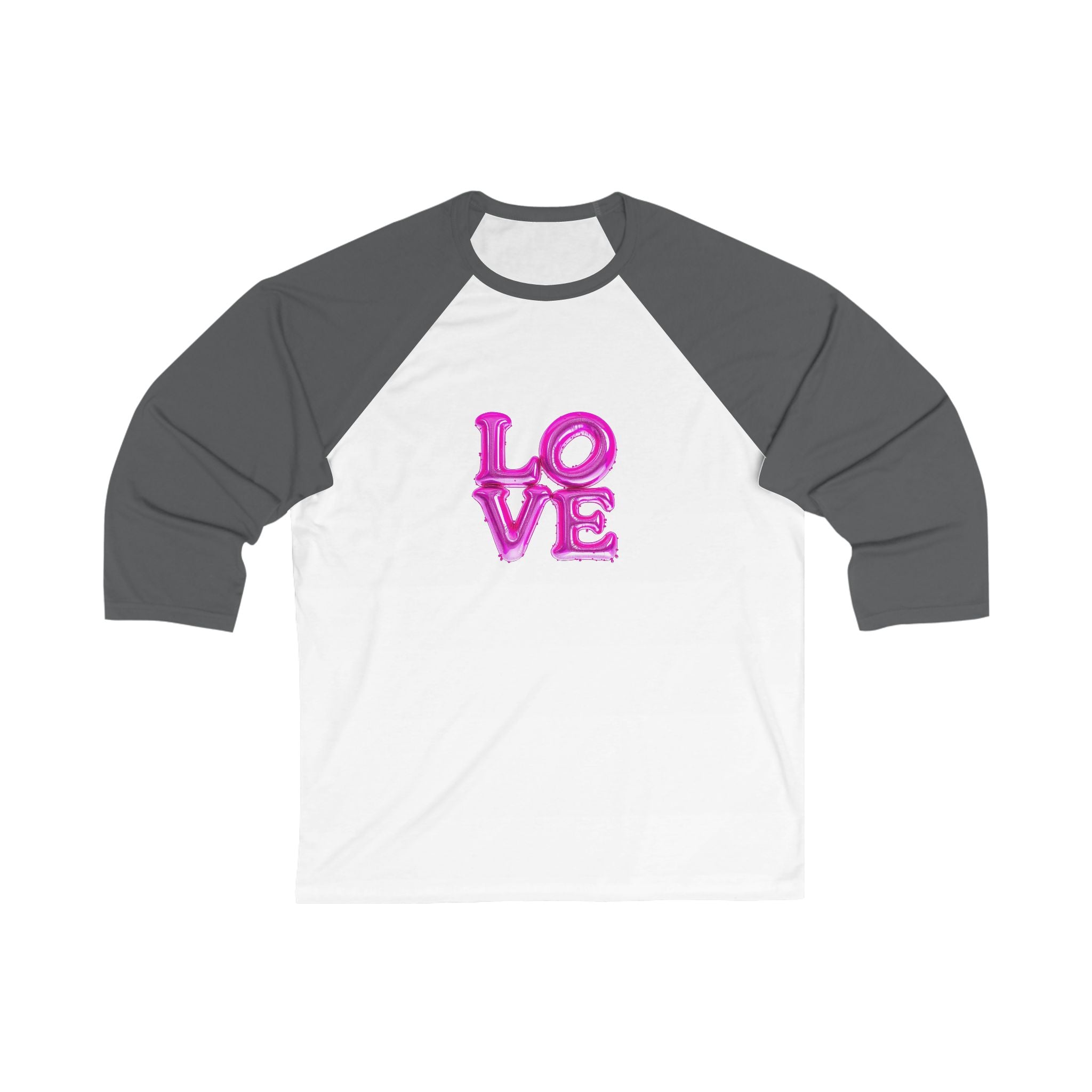 Unisex Baseball Tee with Love Design - Casual Top, Gift for Couples, Valentine’s Day, Cute T-Shirt, Everyday Wear