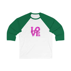 Unisex Baseball Tee with Love Design - Casual Top, Gift for Couples, Valentine’s Day, Cute T-Shirt, Everyday Wear