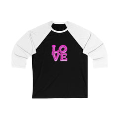 Unisex Baseball Tee with Love Design - Casual Top, Gift for Couples, Valentine’s Day, Cute T-Shirt, Everyday Wear