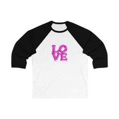 Unisex Baseball Tee with Love Design - Casual Top, Gift for Couples, Valentine’s Day, Cute T-Shirt, Everyday Wear