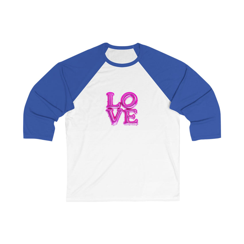 Unisex Baseball Tee with Love Design - Casual Top, Gift for Couples, Valentine’s Day, Cute T-Shirt, Everyday Wear