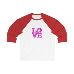 Unisex Baseball Tee with Love Design - Casual Top, Gift for Couples, Valentine’s Day, Cute T-Shirt, Everyday Wear