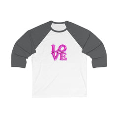 Unisex Baseball Tee with Love Design - Casual Top, Gift for Couples, Valentine’s Day, Cute T-Shirt, Everyday Wear