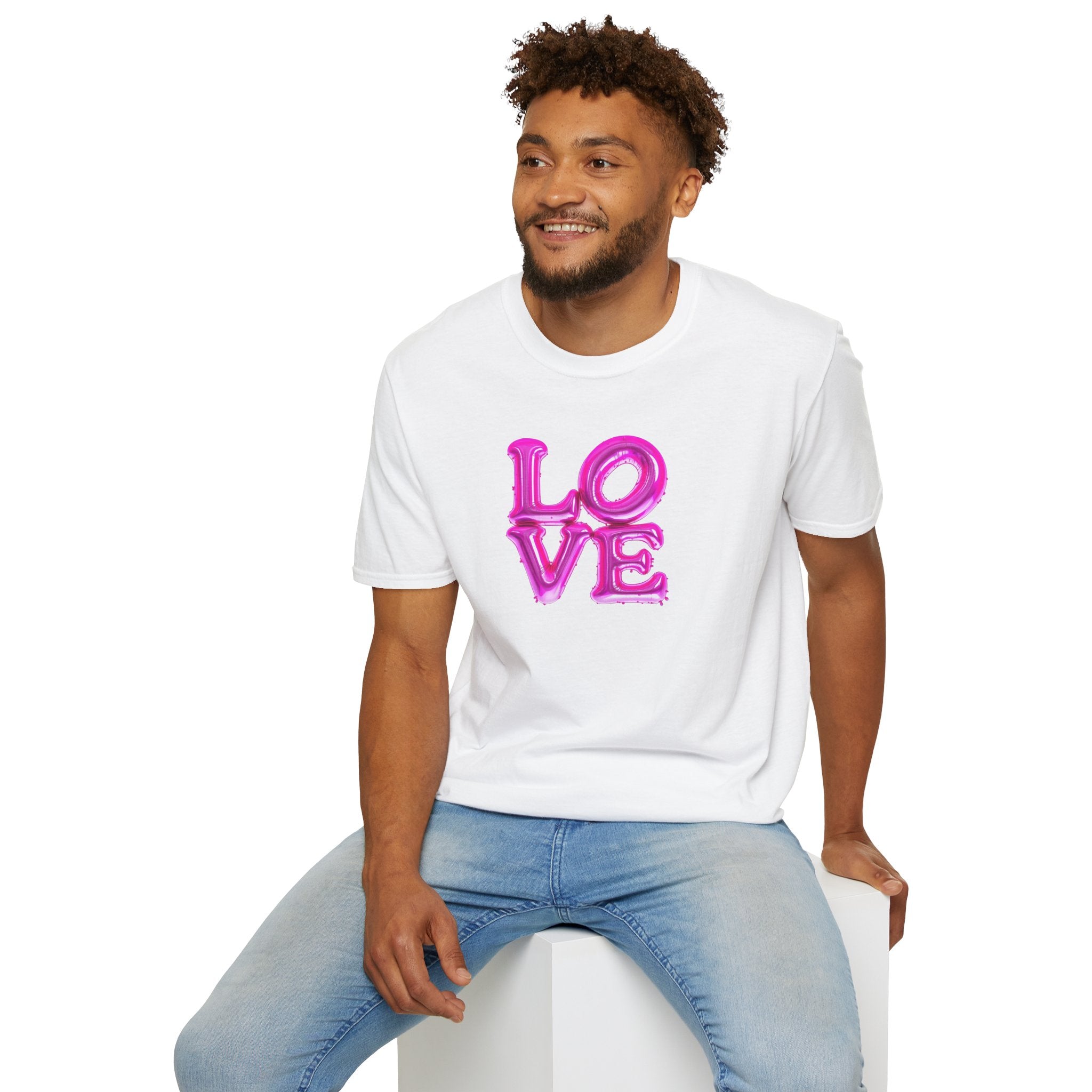 Love Balloon Graphic Unisex T-Shirt, Cute Couples Apparel, Valentine's Day Gift, Casual Wear, Trendy Gift Idea, Statement Tee