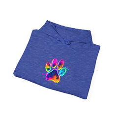 Colourful Paw Print Hoodie for Animal Lovers