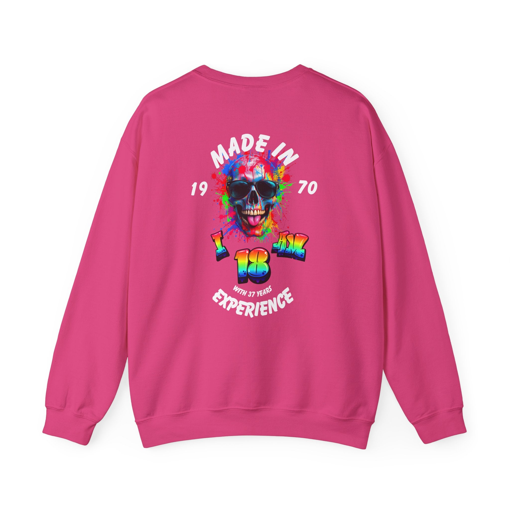 Vibrant Skull Sweatshirt - Unisex Crewneck, Colorful Graphic, Perfect for Casual Wear, Gifts for Friends, Halloween & Parties