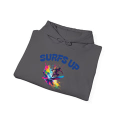 Surf's Up Unisex Heavy Blend Hooded Sweatshirt - Vibrant Beachwear for Surfers