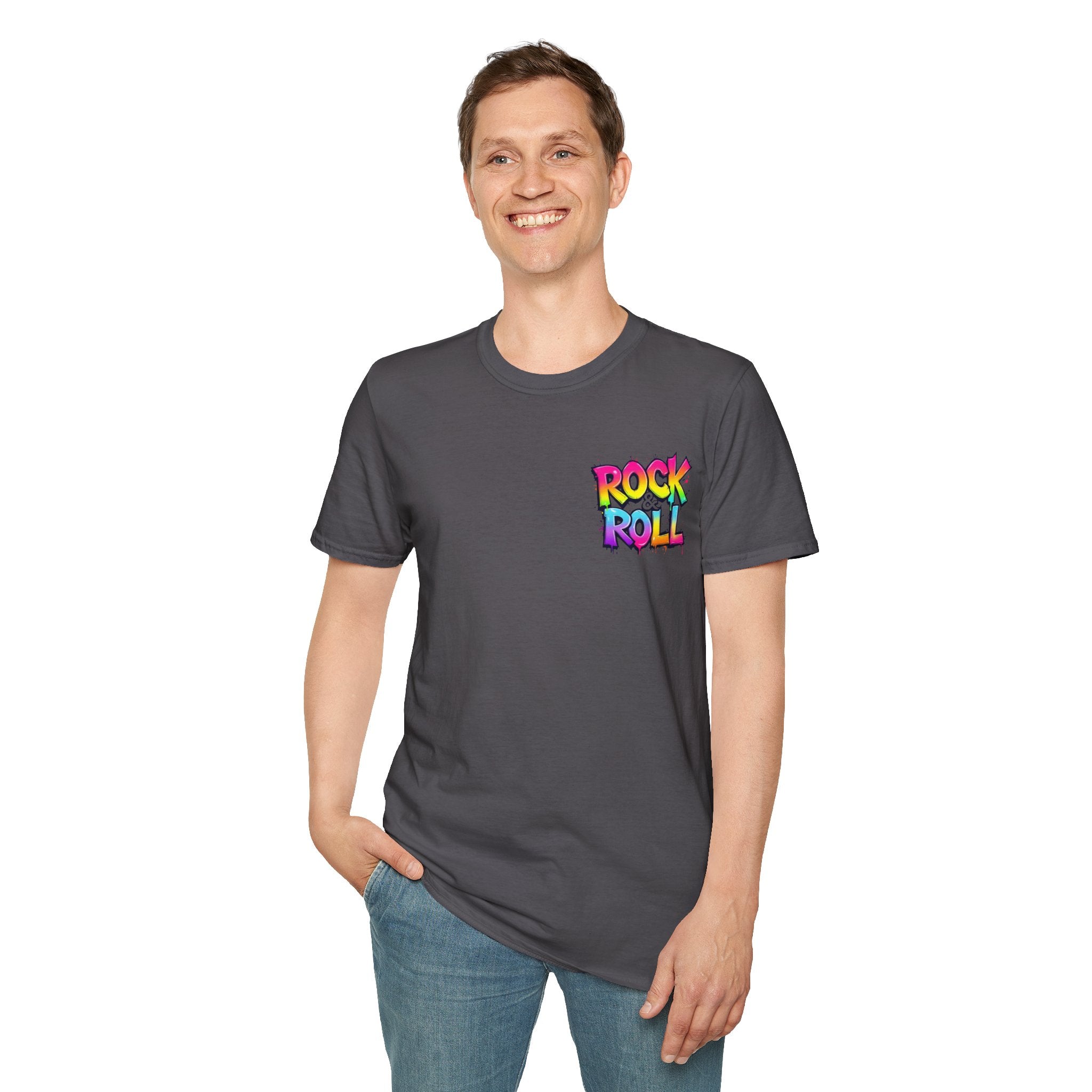 Colorful Rock & Roll Unisex T-Shirt, Vintage Music Tee, Festival Shirt, Gift for Music Lovers, Concert Apparel