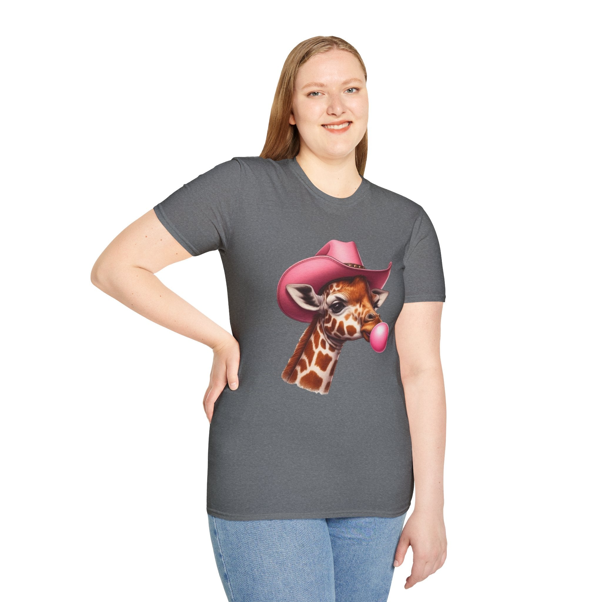 Whimsical Giraffe T-Shirt, Fun Casual Tee, Gifts for Animal Lovers, Birthday Apparel, Cute Graphic Shirt