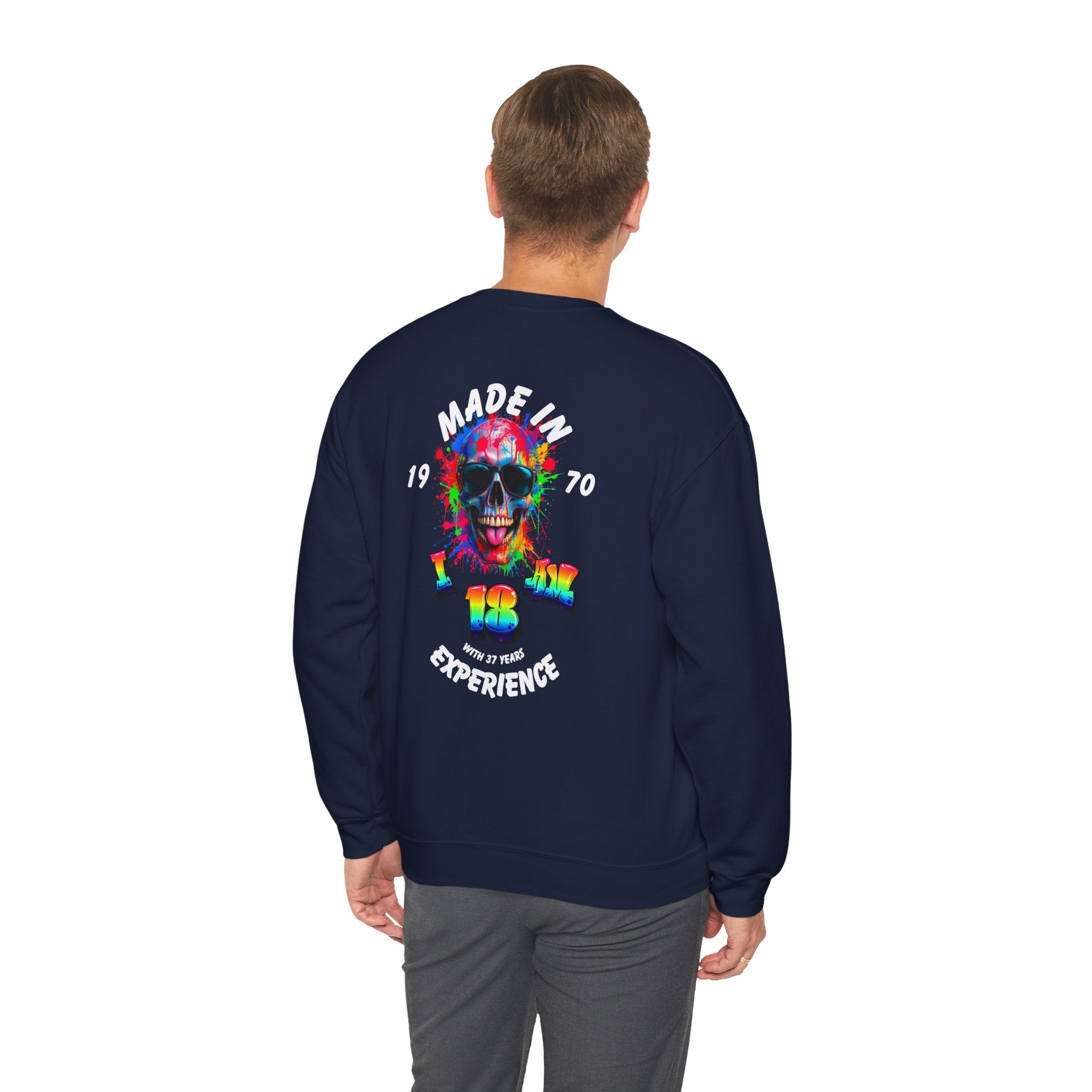 Vibrant Skull Sweatshirt - Unisex Crewneck, Colorful Graphic, Perfect for Casual Wear, Gifts for Friends, Halloween & Parties