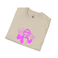 Rockin' Monkey Unisex Softstyle T-Shirt | Fun Graphic Tee | Great Gift for Music Lovers | Perfect for Parties & Casual Wear
