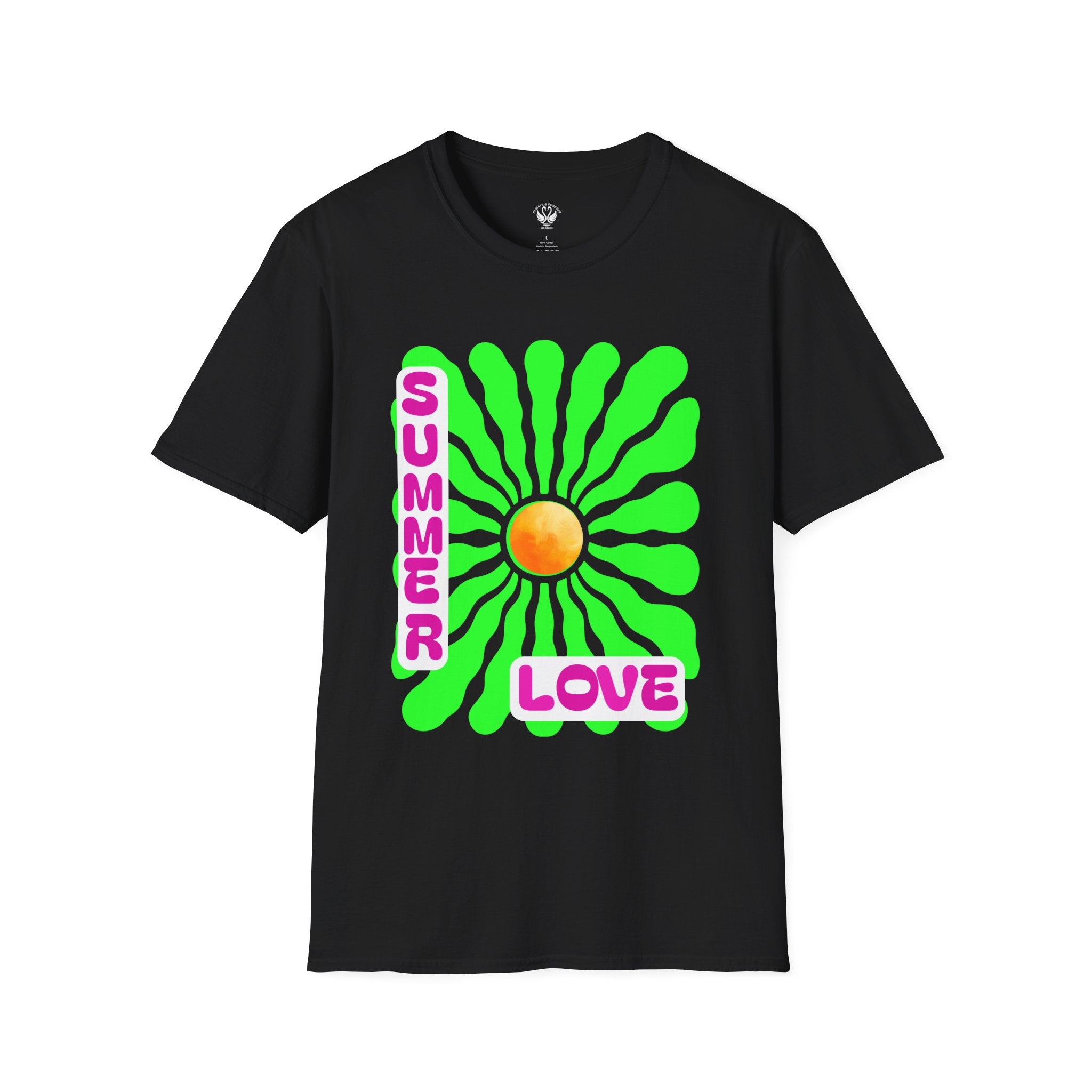 Retro Summer Love T-Shirt | Unisex, Colorful Graphic Tee, Perfect for Festivals, Beach Days, and Summer Celebrations