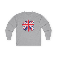 British Flag Long Sleeve Tee - Unisex Ultra Cotton, Perfect for Celebrations and Everyday Style