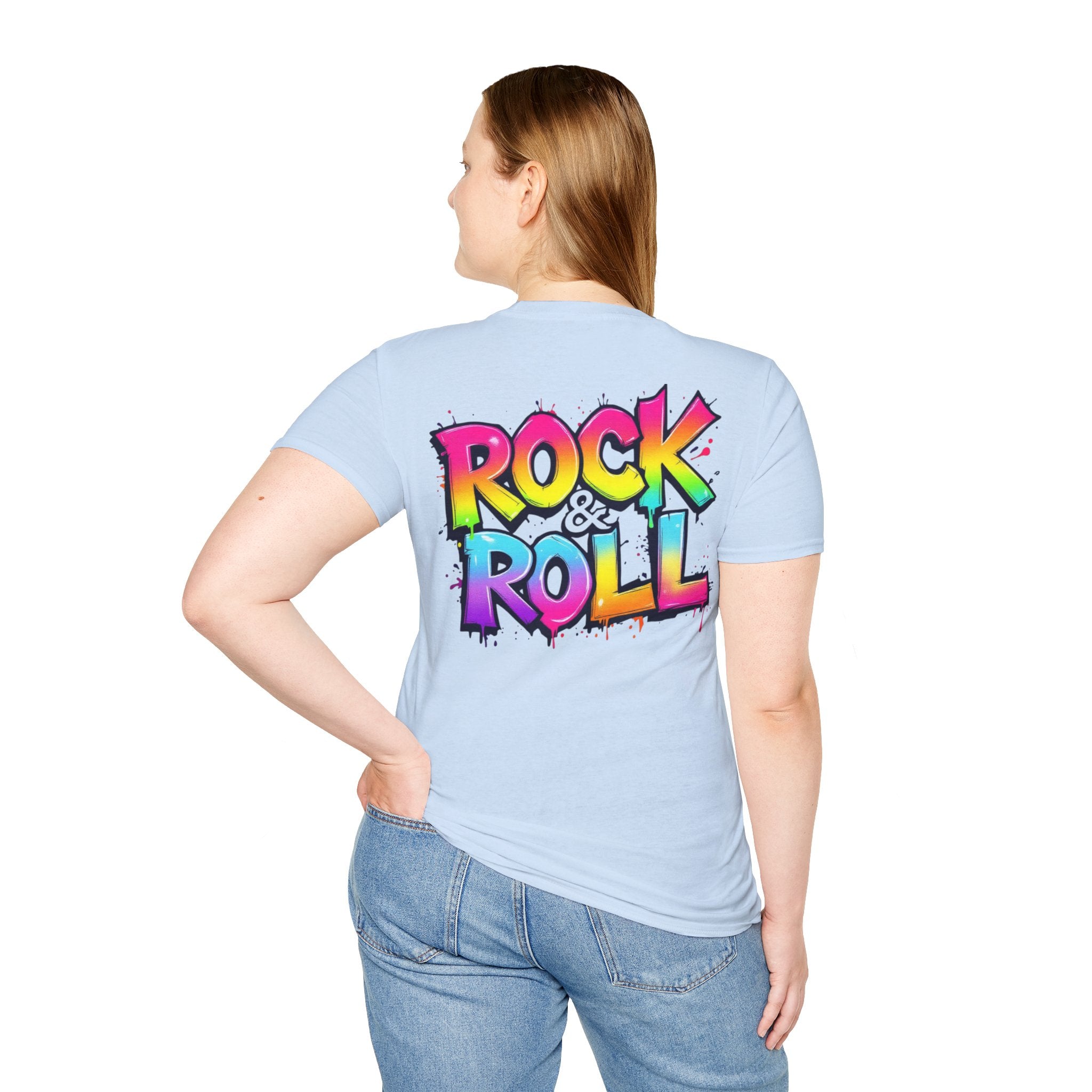 Colorful Rock & Roll Unisex T-Shirt, Vintage Music Tee, Festival Shirt, Gift for Music Lovers, Concert Apparel