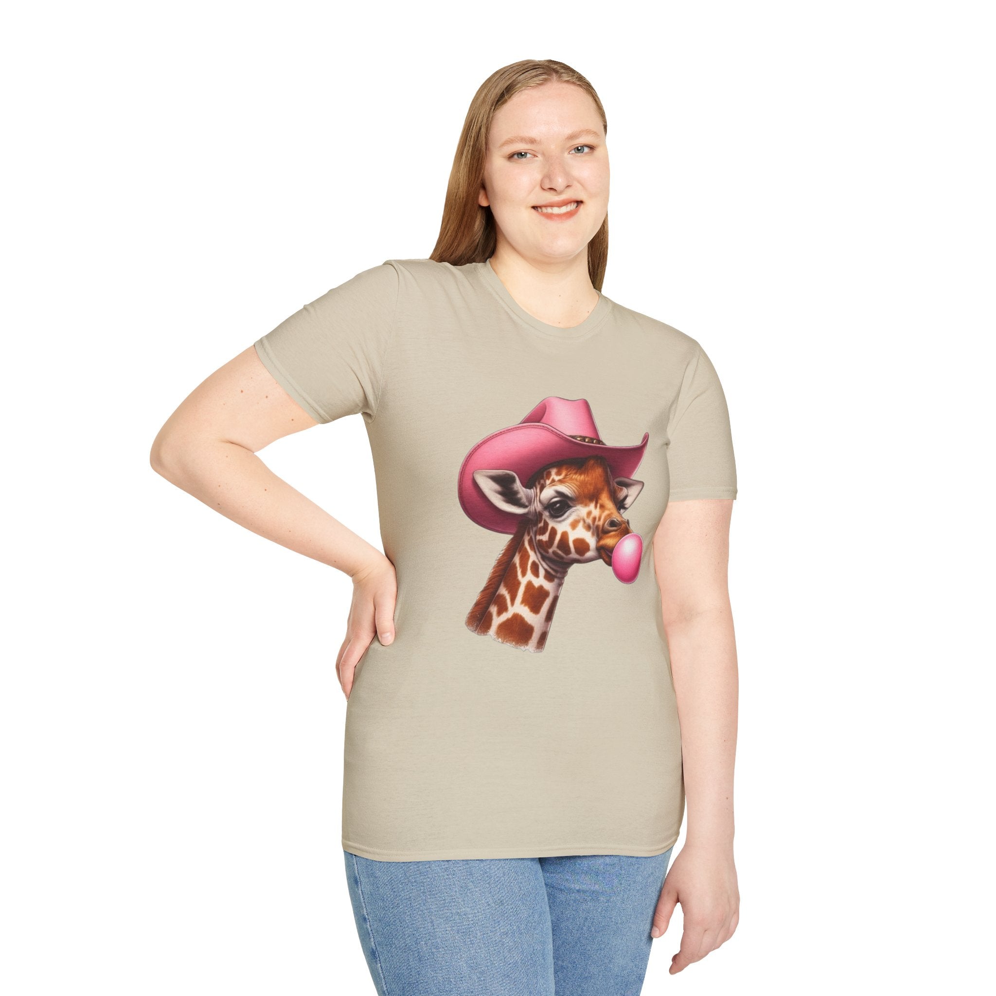 Whimsical Giraffe T-Shirt, Fun Casual Tee, Gifts for Animal Lovers, Birthday Apparel, Cute Graphic Shirt