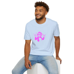 Rockin' Monkey Unisex Softstyle T-Shirt | Fun Graphic Tee | Great Gift for Music Lovers | Perfect for Parties & Casual Wear