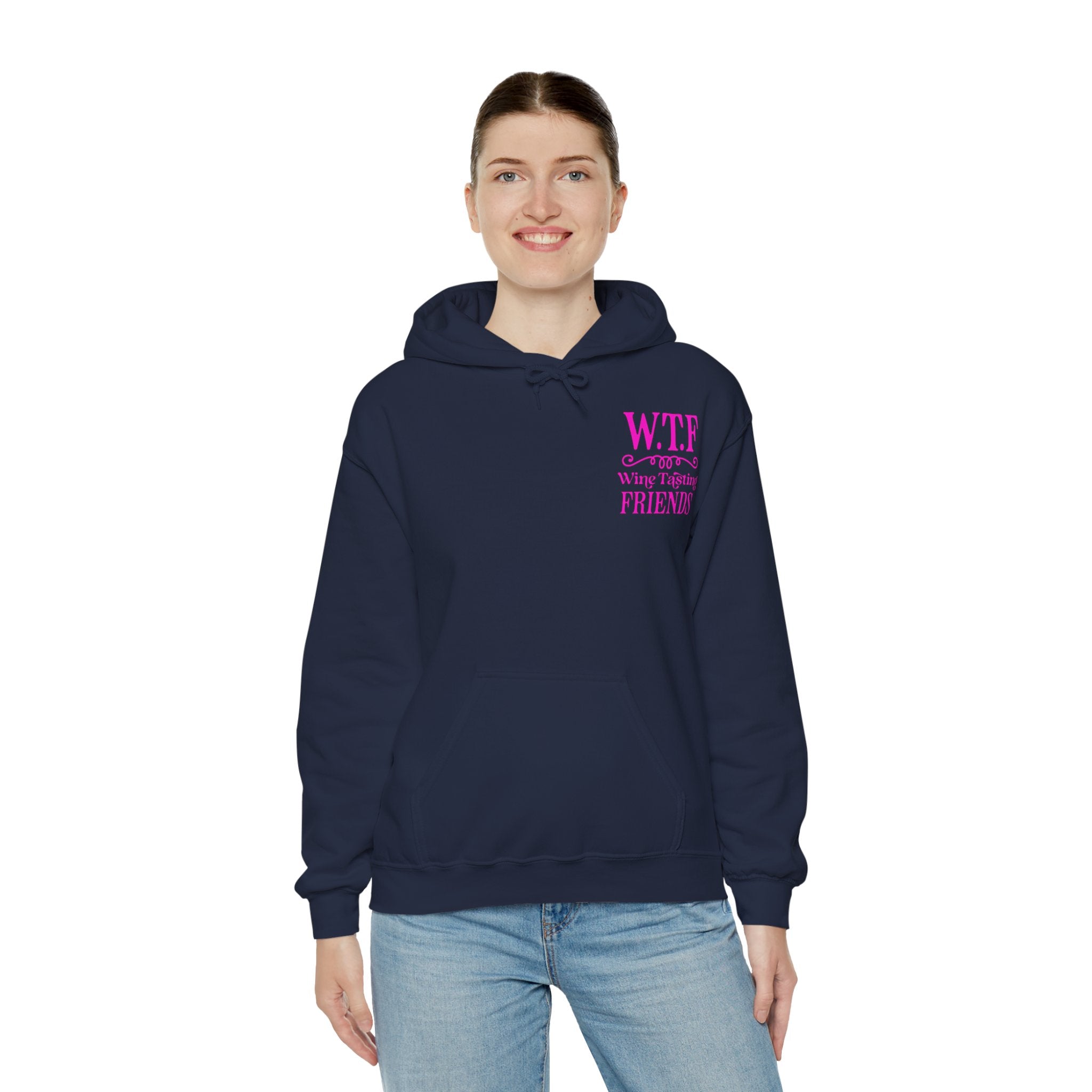 W.T.F. Wine Tasting Friends Hoodie - Unisex Heavy Blend Sweatshirt for Wine Lovers, Gift for Friends, Cozy Apparel for Tastings, Wine [...]