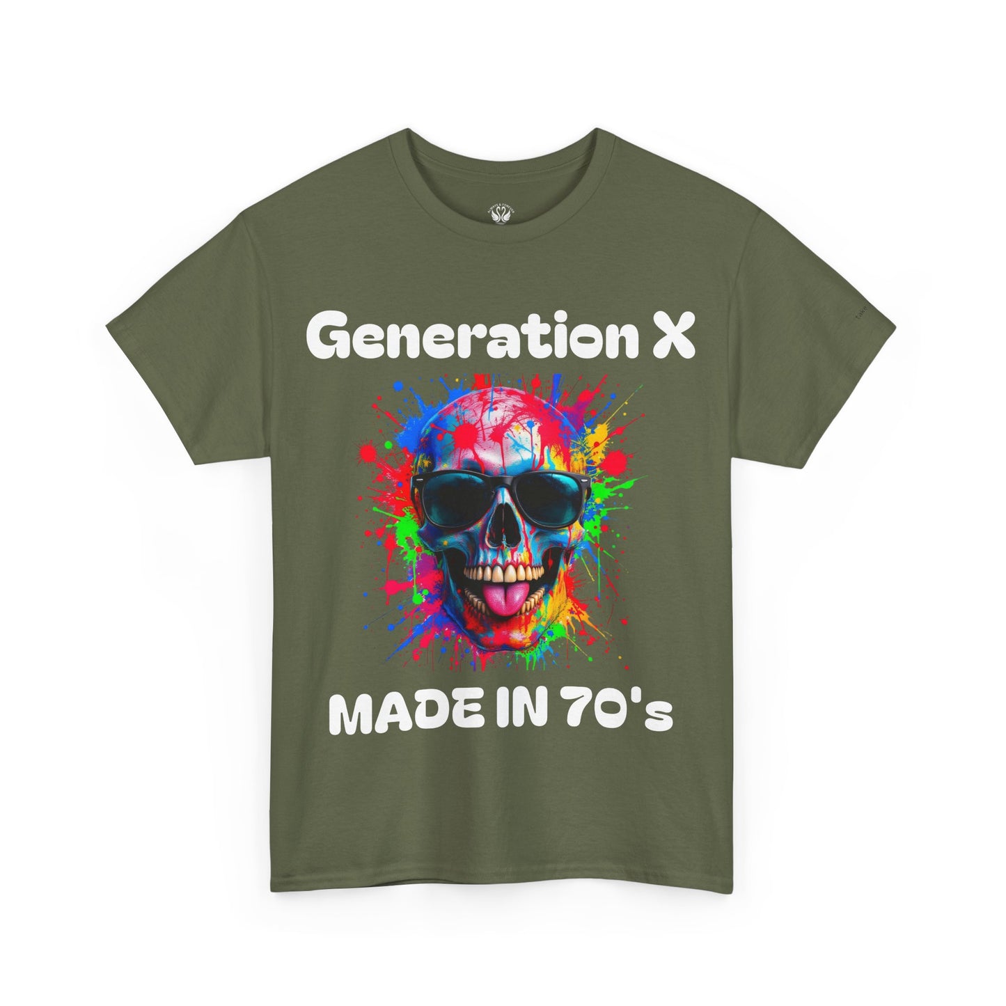 Vibrant Skull Graphic Unisex Heavy Cotton Tee