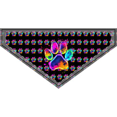 Colorful Clip-On Pet Bandana with Paw Print | Perfect for Dog Lovers & Pet Celebrations