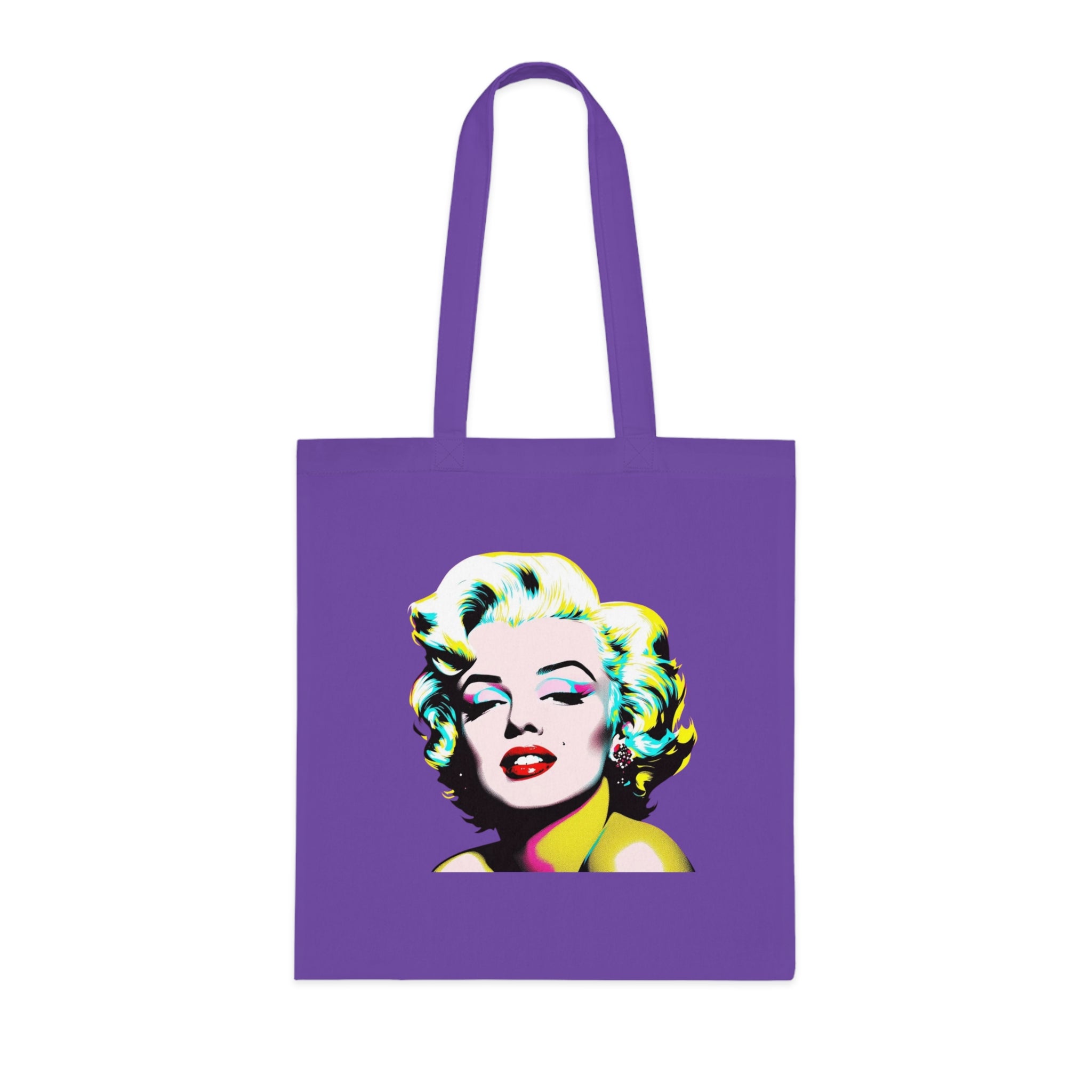 Marilyn Pop Art Cotton Tote Bag, Eco-Friendly Shopping Bag, Fun Beach Tote, Vintage Style Handbag, Gift for Art Lovers