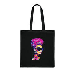 Chic Fashionista Cotton Tote Bag, Stylish Shopping Tote, Trendy Eco-Friendly Bag, Perfect Gift for Her, Art Print Bag