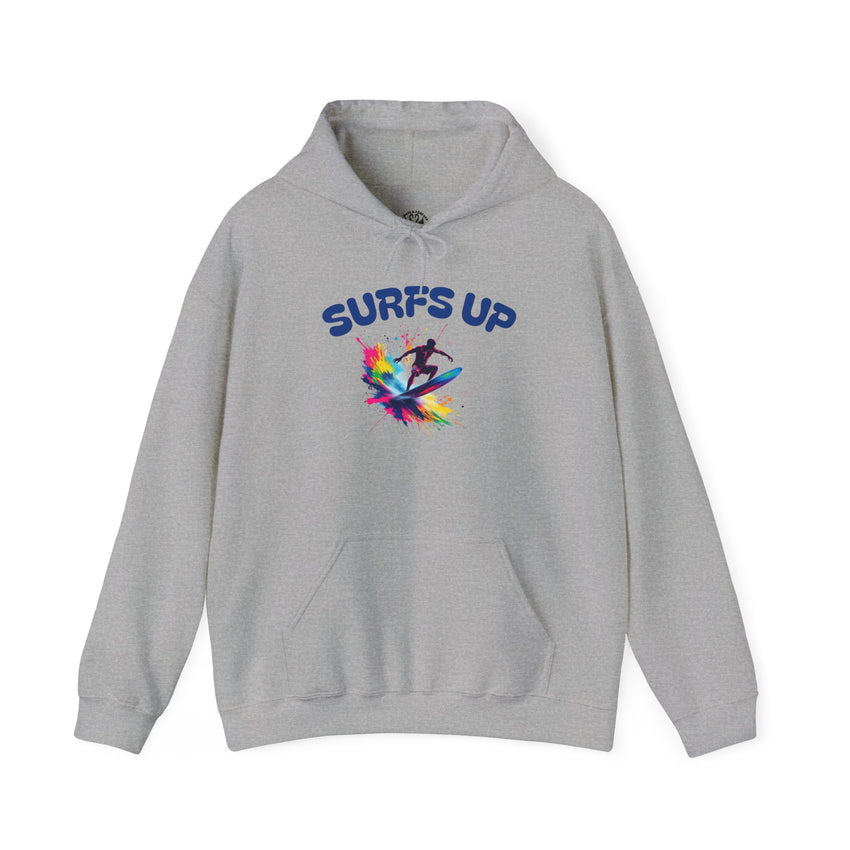 Surf's Up Unisex Heavy Blend Hooded Sweatshirt - Vibrant Beachwear for Surfers