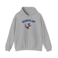 Surf's Up Unisex Heavy Blend Hooded Sweatshirt - Vibrant Beachwear for Surfers