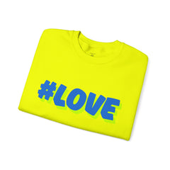#Love Unisex Heavy Blend™ Crewneck Sweatshirt - Cozy Gift for Friends, Valentine's Day, Casual Wear, Gift for Her, Everyday Comfort