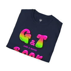 Colorful G&T Book Lover Unisex T-Shirt, Summer Vibes Tee, Gift for Readers, Casual Wear, Fun Graphic Top