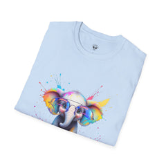 Cute Elephant Graphic T-Shirt, Fun Animal Tee, Gift for Animal Lovers, Casual Wear, Birthday, Eco-Friendly Cotton