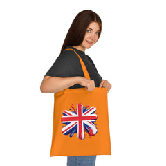 Union Jack Cotton Tote Bag, British Flag Tote, Eco-Friendly Shopping Bag, Travel and Everyday Use Bag, Gift for Patriots