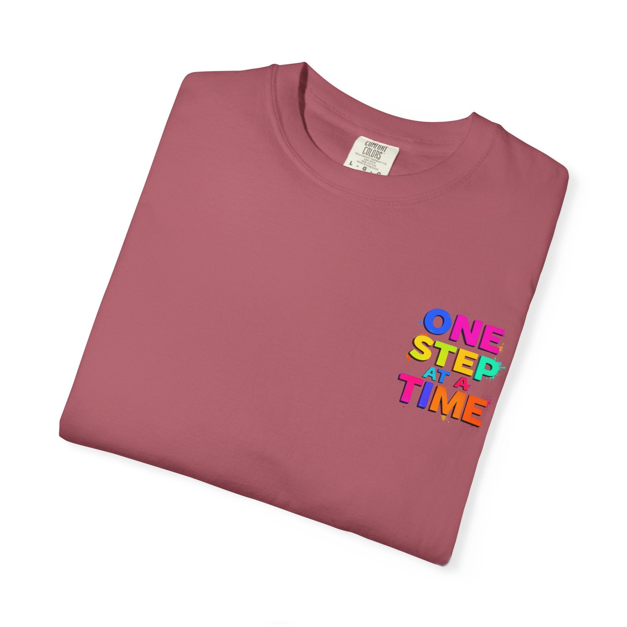 One Step at a Time Graphic T-Shirt, Unisex Vintage Tee, Perfect for Festivals, Beach Days, and Casual Wear, Gift for Sun Lovers