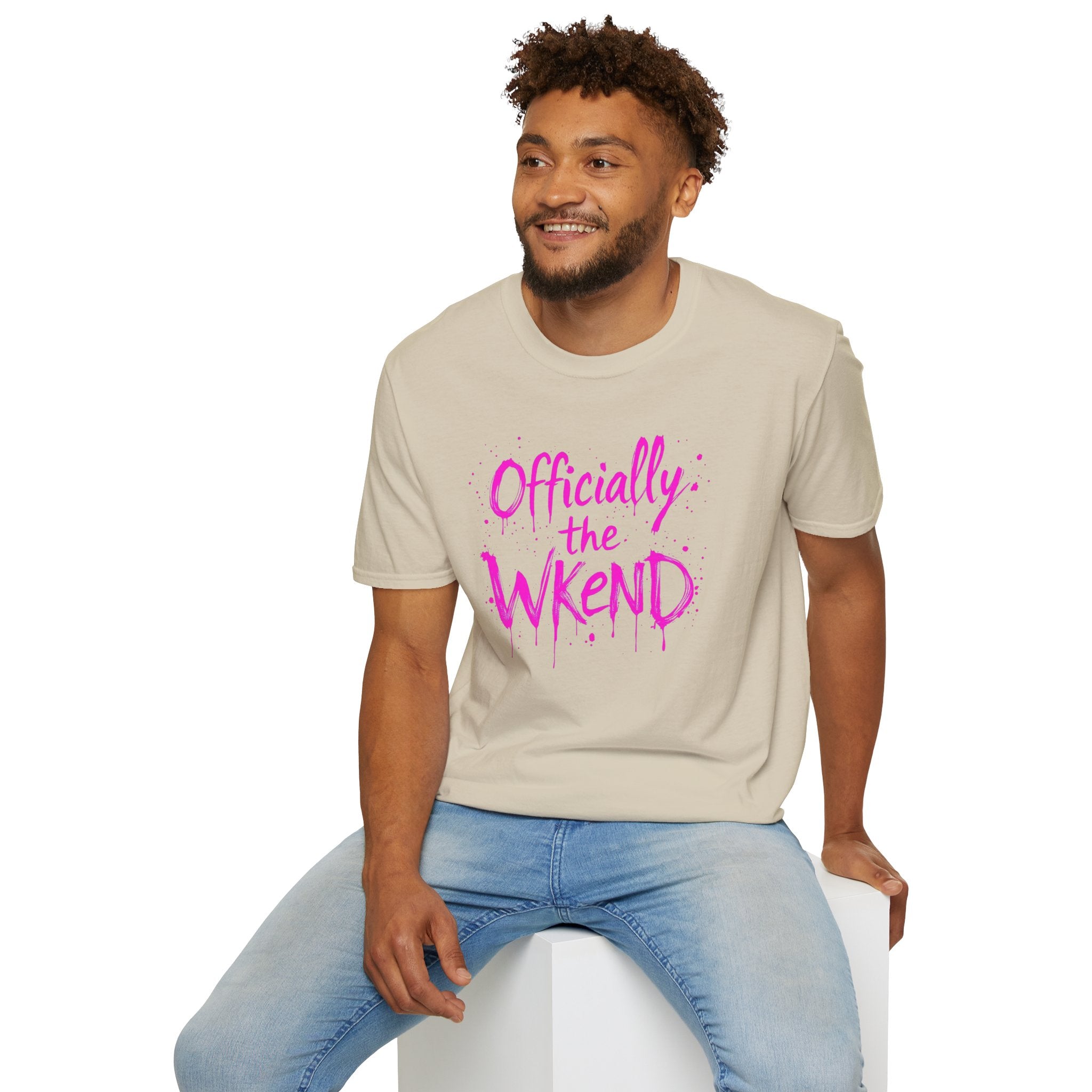 Officially the Wkend Unisex T-Shirt, Weekend Shirt, Fun Graphic Tee, Casual Summer Wear, Gift for Friends, Relaxed Style