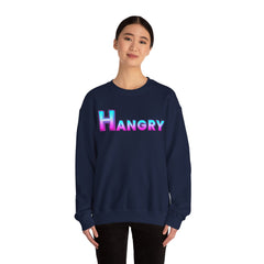Hangry Unisex Crewneck Sweatshirt - Cozy Gift for Food Lovers, Fall Apparel, Perfect for Casual Outfits, Birthday & Holiday Gifts