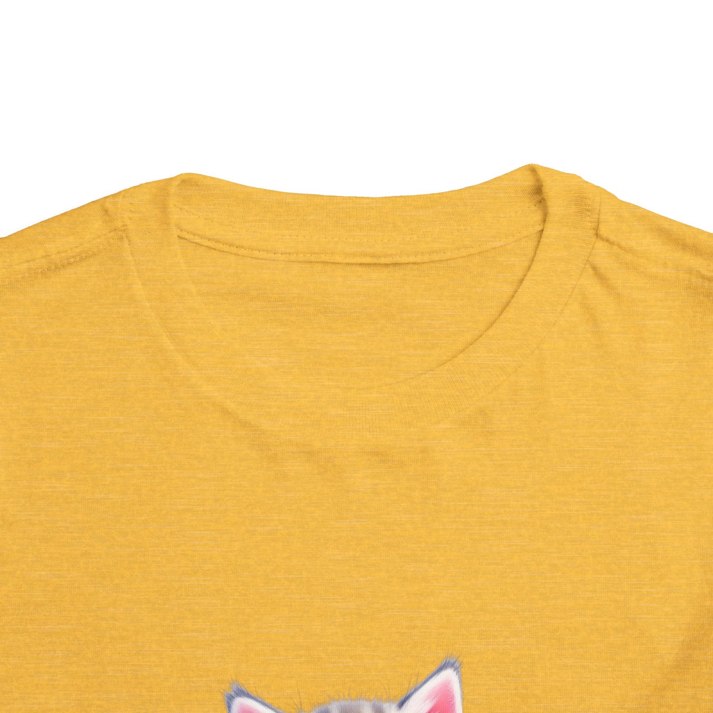 Cute Cat Toddler Tee - Whimsical Graphic Short Sleeve Shirt for Kids