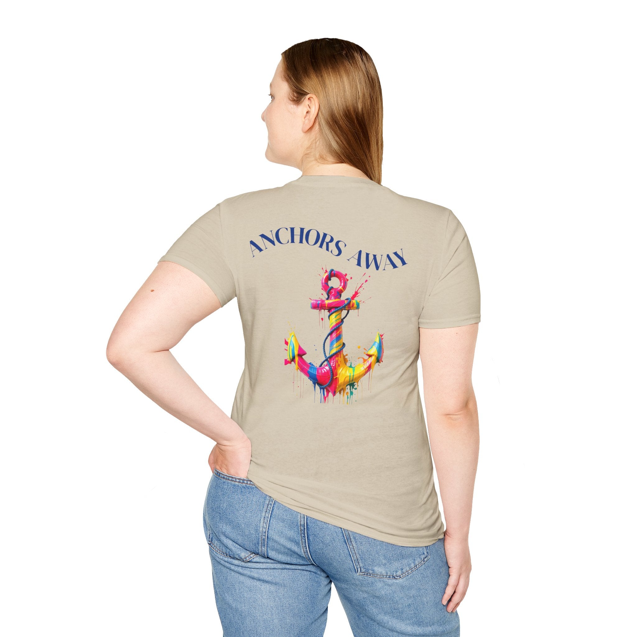 Colorful Anchor Design Unisex T-Shirt, Casual Tee, Nautical Gift, Beachwear, Summer Fashion, Gift for Sailors
